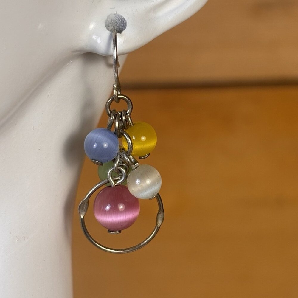 Retired Premier Designs Earrings cat Eye glass Jewelry A34